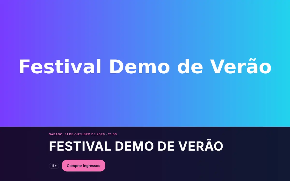 Eventos e ingressos
